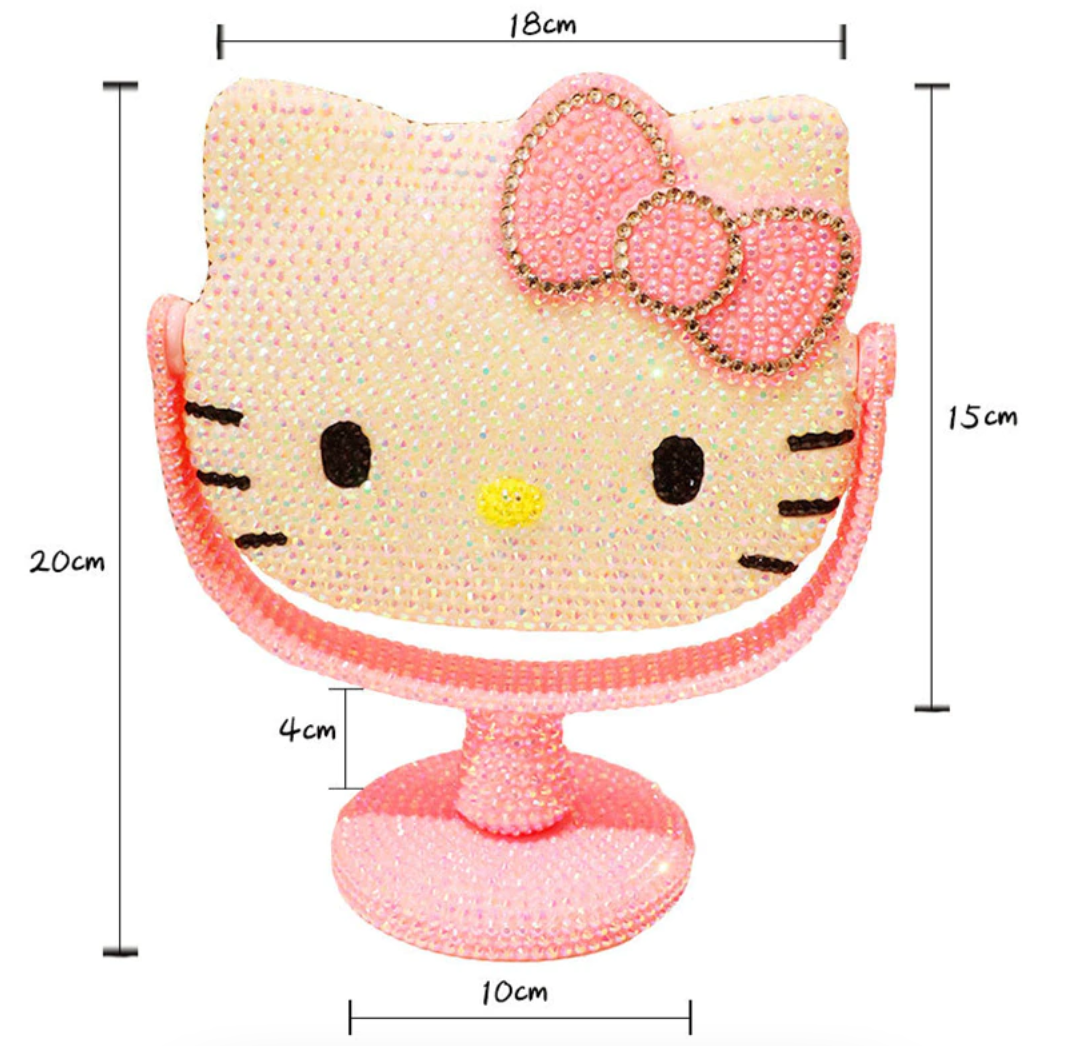 Blinging Rhinestone Hello Kitty Sanrio Mirror