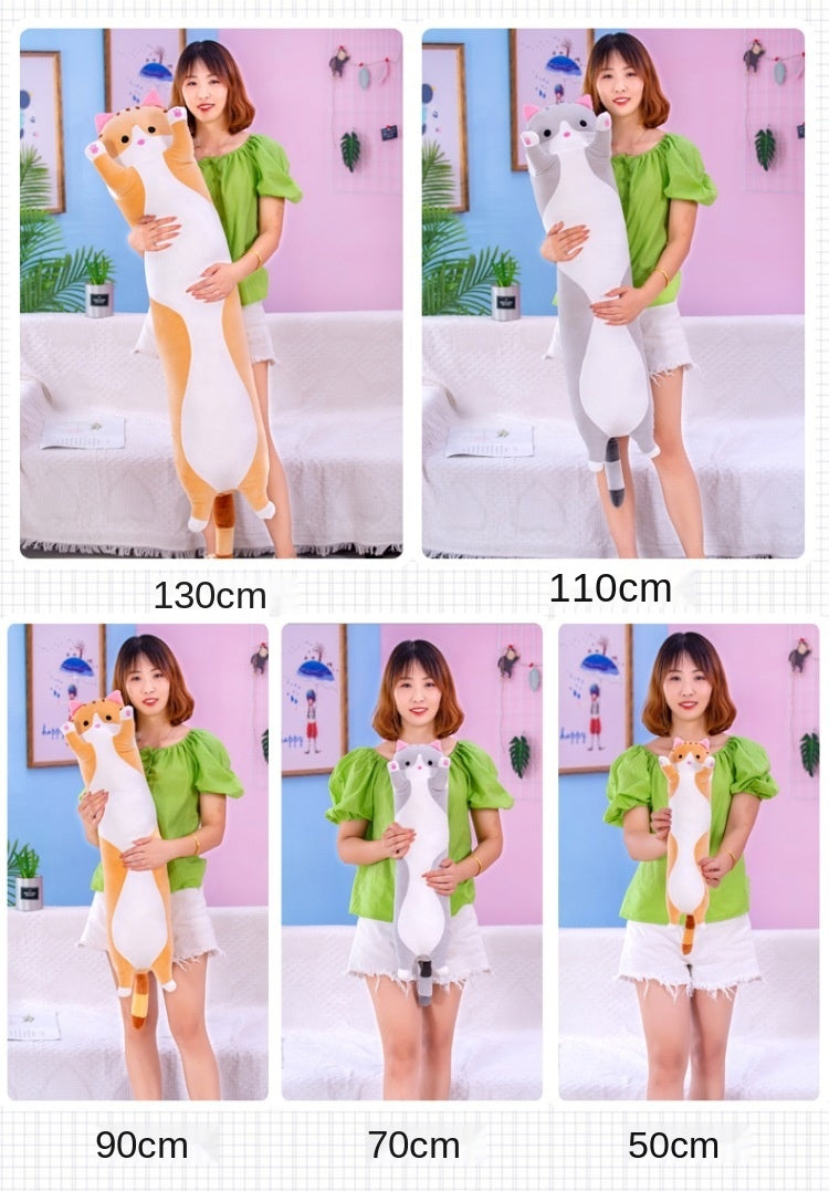 Paw Paw Cat Plushie Long Pillow