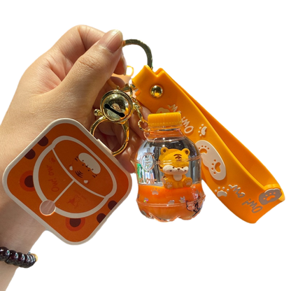 Tiger in a Bottle Keychain