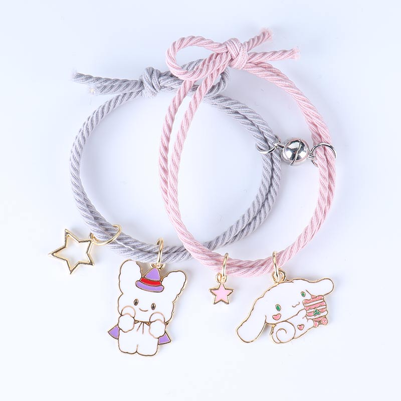 Hello Kitty Set of 3 Glitter Rubber Band Jewelry Charms