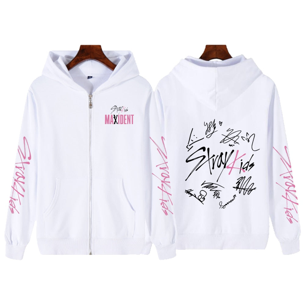 Stray kids hotsell zip up hoodie