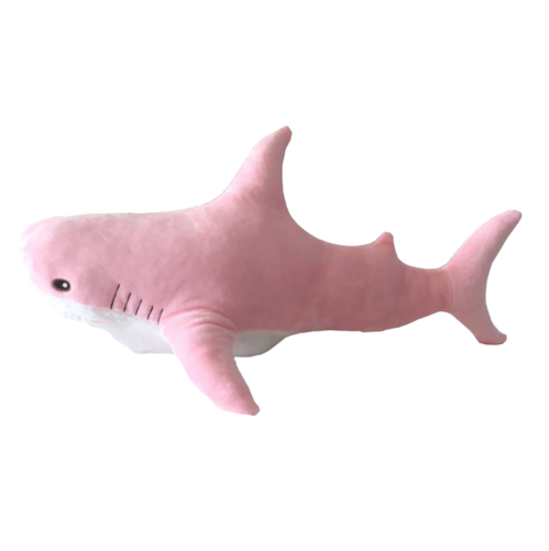Pink shark plush deals