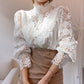 Lily Petal Sleeve Lace Blouse