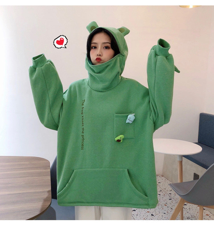 Kawaii best sale frog hoodie