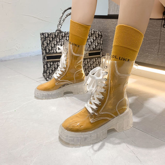 Translucent boots on sale